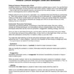 Political Cartoon Analysis Guide And For Cartoon Analysis Worksheet Answers