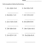 Print The Free Quadratic Factoring Algebra 2 Worksheet As Well As Algebra 2 Factoring Worksheet