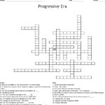 Progressive Era Crossword  Wordmint For Progressive Movement Worksheet Answers