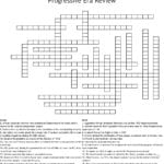 Progressive Era Crossword  Wordmint With Progressive Movement Worksheet Answers