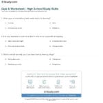 Quiz  Worksheet  High School Study Skills  Study For Study Skills Worksheets