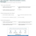 Quiz  Worksheet  Indirect Characterization In To Kill A With To Kill A Mockingbird Worksheet Answers