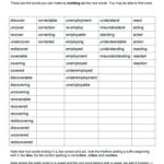 Roots Prefixes And Suffixes Worksheets – Tophatsheetco Or Root Words Worksheet