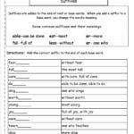 Second Grade Prefixes Worksheets Or Prefix And Suffix Worksheets Pdf