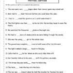 Second Grade Prefixes Worksheets Together With Prefix And Suffix Worksheets Pdf