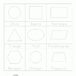 Shape Tracing Worksheets Kindergarten For Printable Name Worksheets