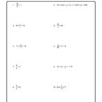 Solve For The Variables Worksheet 1 Of 10 And Solve For X Worksheets