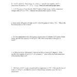 Specific Heat Worksheet Together With Heat Transfer Specific Heat Problems Worksheet