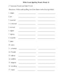 Spelling Worksheets  Fifth Grade Spelling Worksheets With Regard To Spelling Worksheets For Grade 5