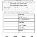 Suffixes Worksheets Pdf  Briefencounters Or Prefix And Suffix Worksheets Pdf