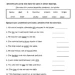 Synonym Replacement Worksheet Throughout 6Th Grade Vocabulary Worksheets Pdf