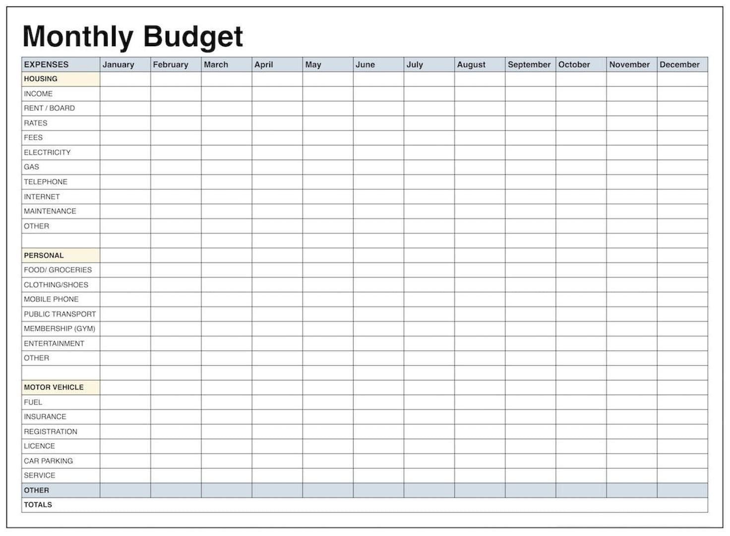 The Basic Monthly Budget Worksheet Everyone Should Have Along With Free Printable Monthly Budget Worksheets