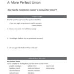 The Constitution A More Perfect Union Throughout Teachers Curriculum Institute Worksheet Answers