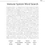 The Immune System Crossword  Wordmint Throughout Immune System Worksheets For 5Th Grade