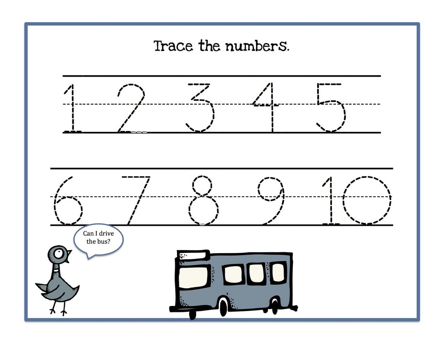 Tracing Numbers 110 Worksheets  Activity Shelter With Regard To Number Tracing Worksheets 1 10