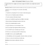 Verbs Worksheets  Subject Verb Agreement Worksheets For Noun And Verb Practice Worksheets