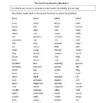 Vocabulary Worksheets  Fry Words Worksheets Pertaining To 6Th Grade Vocabulary Worksheets Pdf