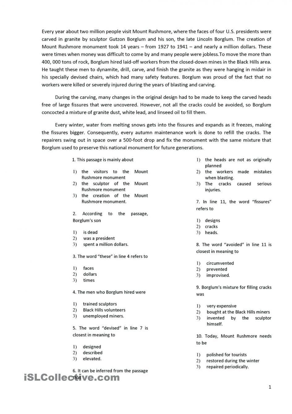 Worksheet 7Th Grade Reading Comprehension Worksheets Or Reading Comprehension Worksheets 5Th Grade Multiple Choice
