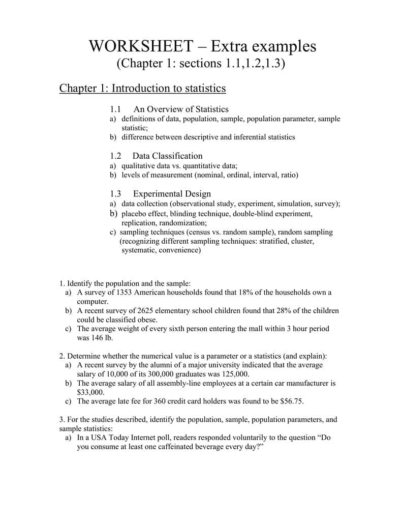 Worksheet – Extra Examples Chapter 1 Sections 111213 Together With Chapter 1 You Are The Driver Worksheet Answers