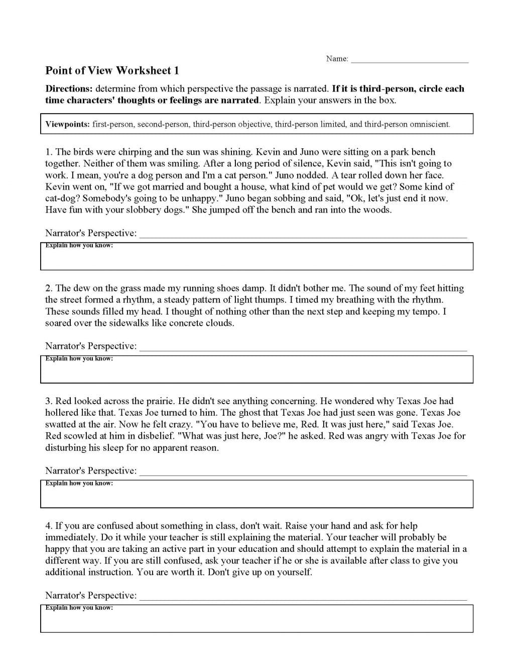 Worksheet Ideas  Authoramp039S Point Of View Worksheets For Analyzing Author039S Claims Worksheet Answer Key