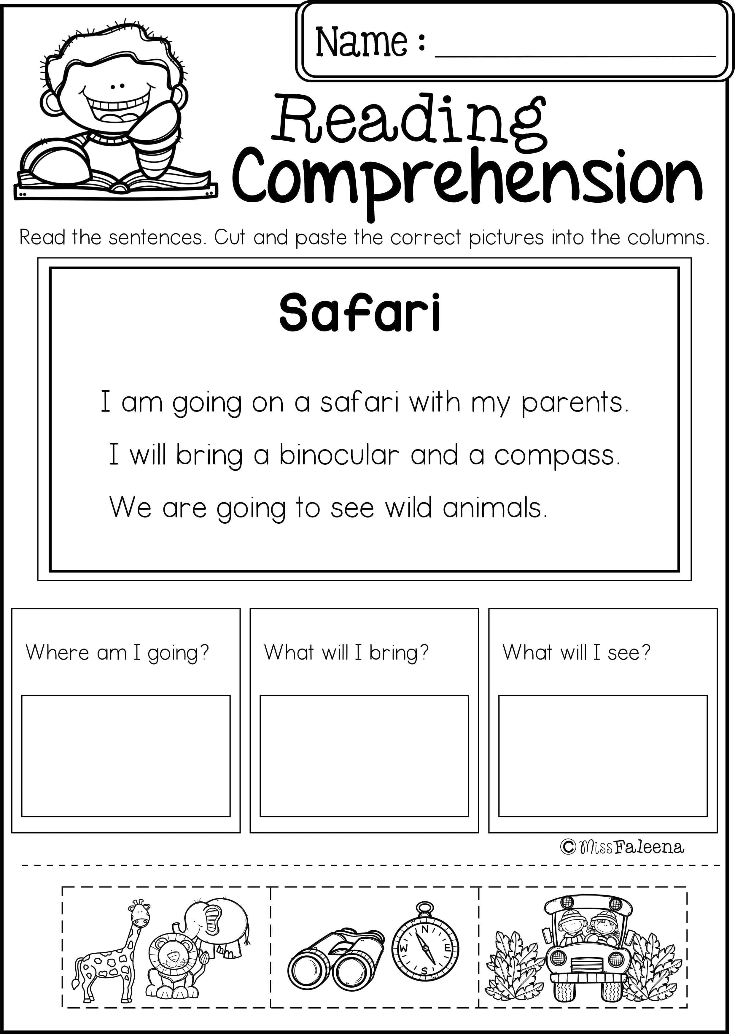 Worksheet Preposition Practice 1St Grade Reading Inside Free Printable Reading Comprehension Worksheets For Kindergarten