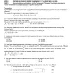 Worksheet Together With Permutations And Combinations Worksheet Answers