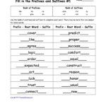 Worksheets And Activities  Prefixes And Suffixes Inside Root Words Worksheet