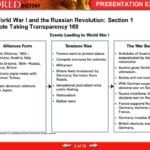 World War I And The Russian Revolution Also Chapter 11 Section 1 World War 1 Begins Worksheet Answers